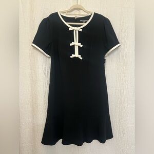 Karl Lagerfeld Black Dress with White Trim